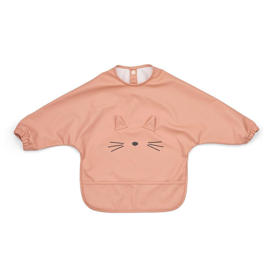 Liewood Merle Printed Cape Apron Bib - Cat Tuscany Rose-Bibs-Cat Tuscany Rose-One Size | Natural Baby Shower