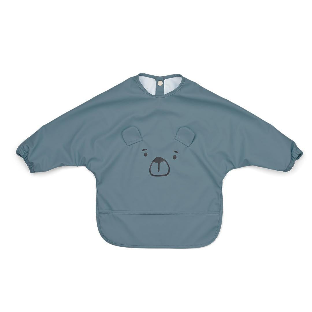 Liewood Merle Printed Cape Apron Bib - Mr Bear Whale Blue-Bibs-Mr Bear Whale Blue-One Size | Natural Baby Shower
