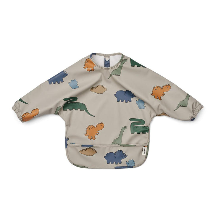 Liewood Merle Printed Cape Bib - Dinosaurs - Mist-Bibs-Dinosaurs/Mist- | Natural Baby Shower