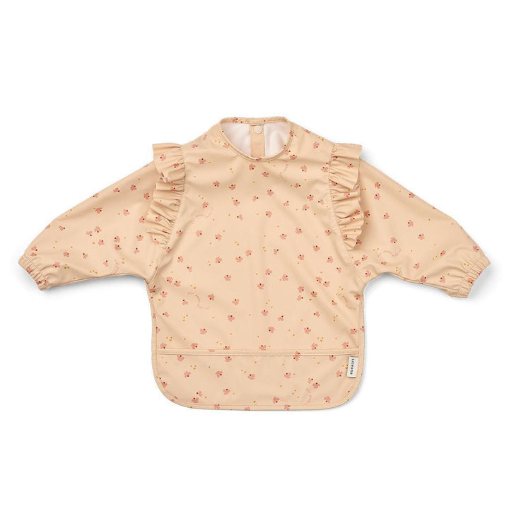 Liewood Merle Ruffle Cape Bib - Mini Butterfly / Apple Blossom-Bibs-Mini Butterfly / Apple Blossom-One Size | Natural Baby Shower