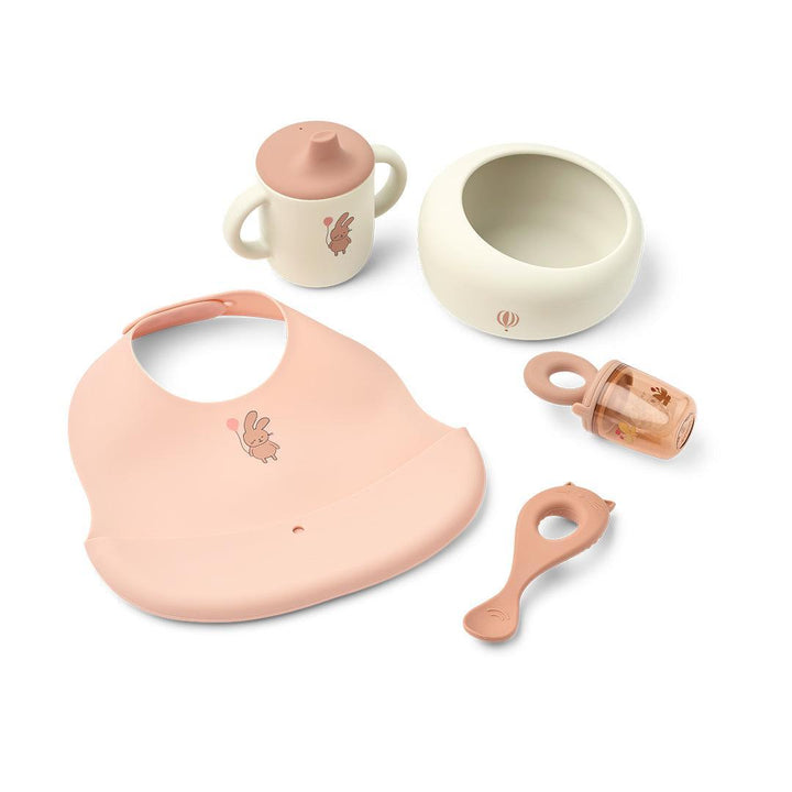 Liewood Mileah Baby Mealtime Set - Wild Child / Rosey-Feeding Sets- | Natural Baby Shower