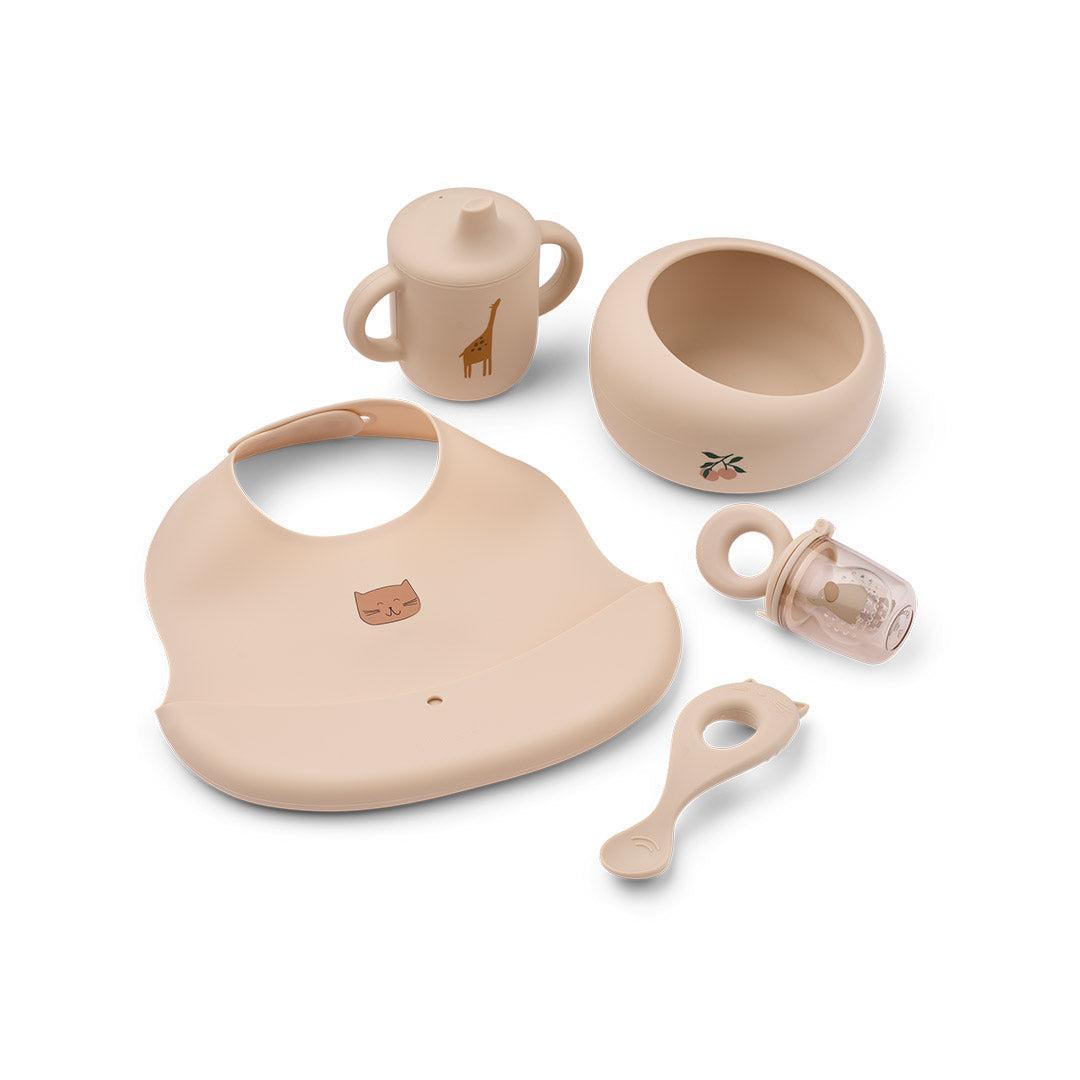 Liewood Mileah Baby Weaning Mealtime - Apple Blossom-Feeding Sets-Apple Blossom-One size | Natural Baby Shower