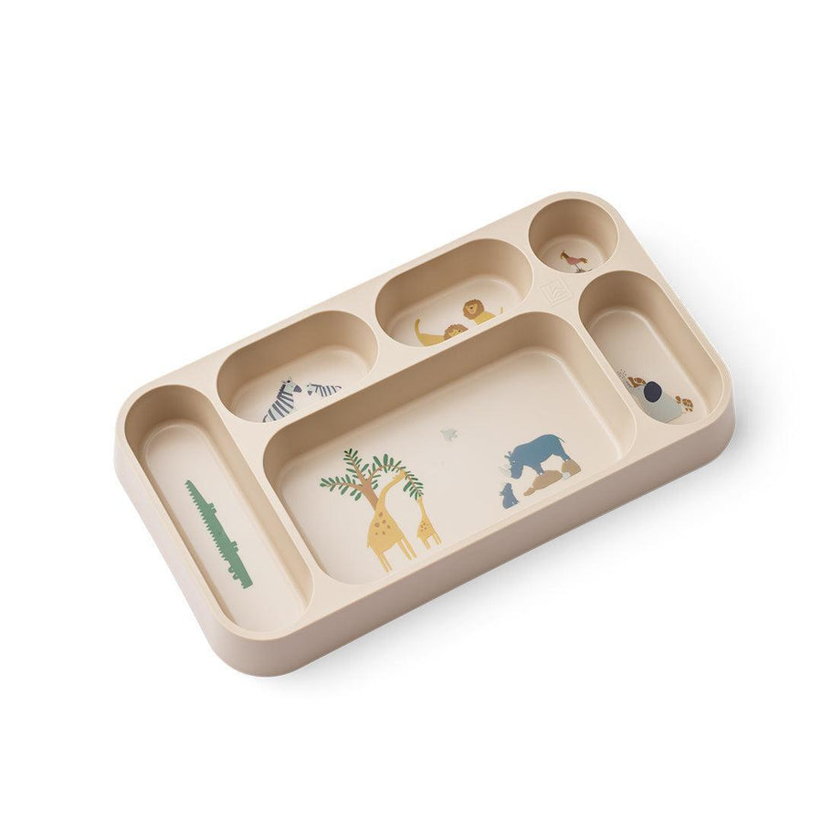 Liewood Mosu Divider Plate - All Together / Sandy-Plates-All Together / Sandy-One size | Natural Baby Shower