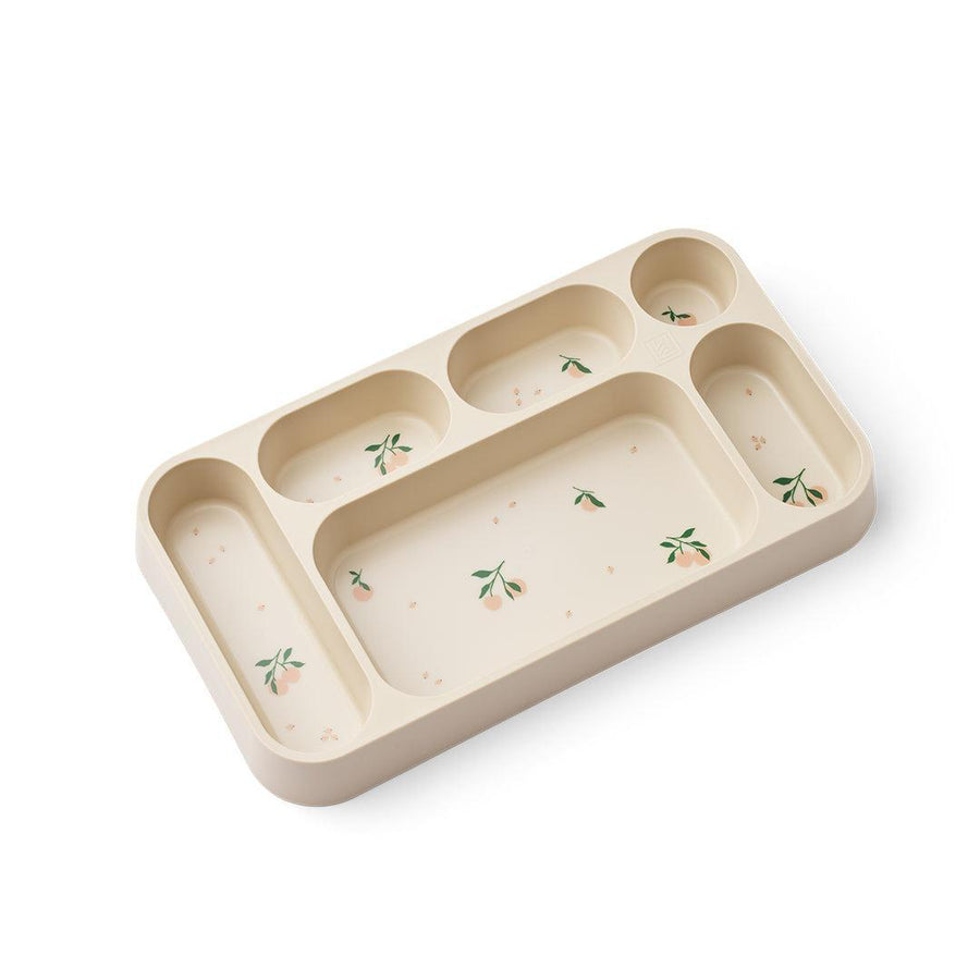 Liewood Mosu Divider Plate - Peach / Sea Shell-Plates-Peach / Sea Shell-One size | Natural Baby Shower