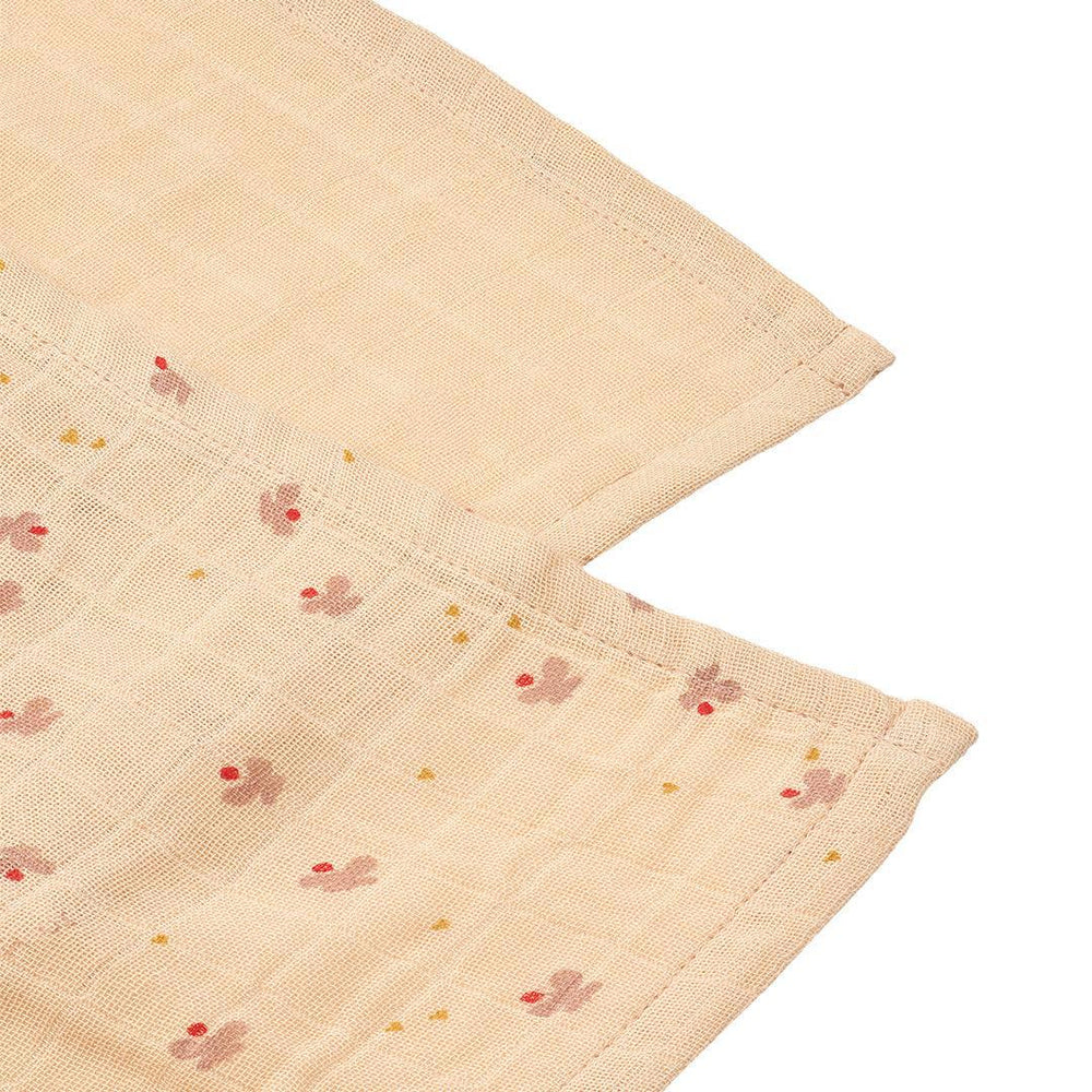 Liewood Lewis Muslin Cloth 2-Pack - Mini Butterfly / Apple Blossom Mix-Muslin Squares-Mini Butterfly / Apple Blossom Mix-One Size | Natural Baby Shower