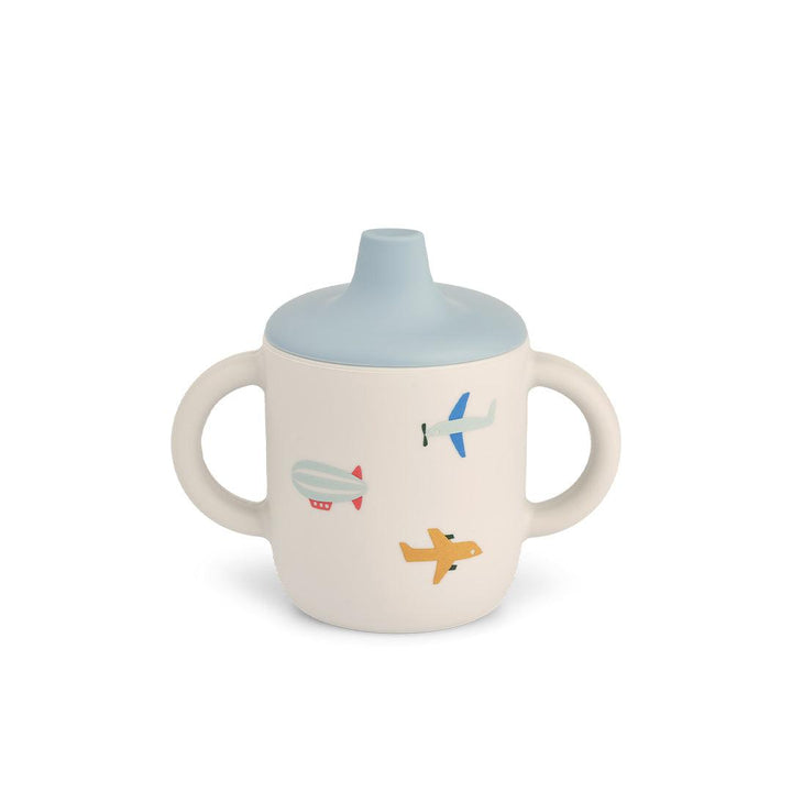 Liewood Neil Sippy Cup - Aviator / Ecru-Cups-Aviator / Ecru-One size | Natural Baby Shower