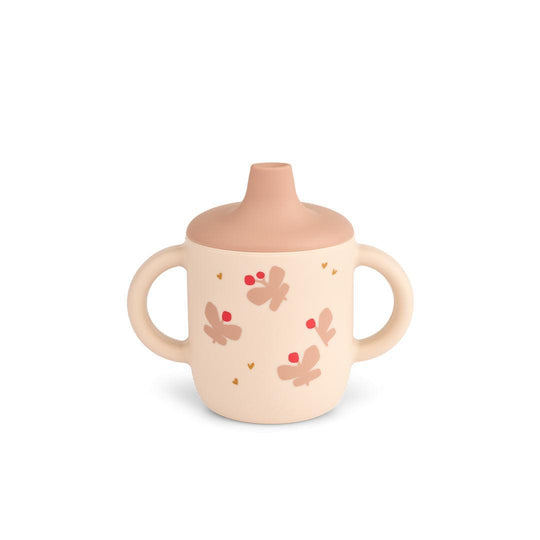 Liewood Neil Sippy Cup - Butterfly / Apple Blossom-Cups-Butterfly / Apple Blossom- | Natural Baby Shower