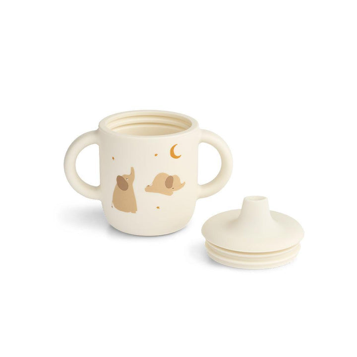 Liewood Neil Sippy Cup - Elephant / Creme De La Creme-Cups-Elephant / Creme De La Creme-One size | Natural Baby Shower