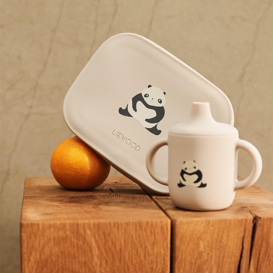 Liewood Neil Sippy Cup - Panda / Sandy-Cups-Panda / Sandy- | Natural Baby Shower