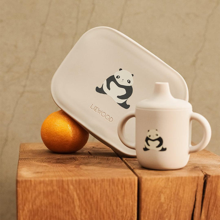 Liewood Neil Sippy Cup - Panda / Sandy-Cups-Panda / Sandy- | Natural Baby Shower