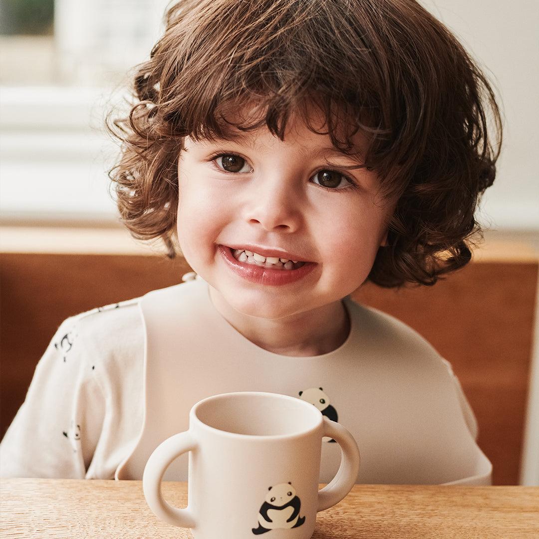 Liewood Neil Sippy Cup - Panda / Sandy-Cups-Panda / Sandy- | Natural Baby Shower