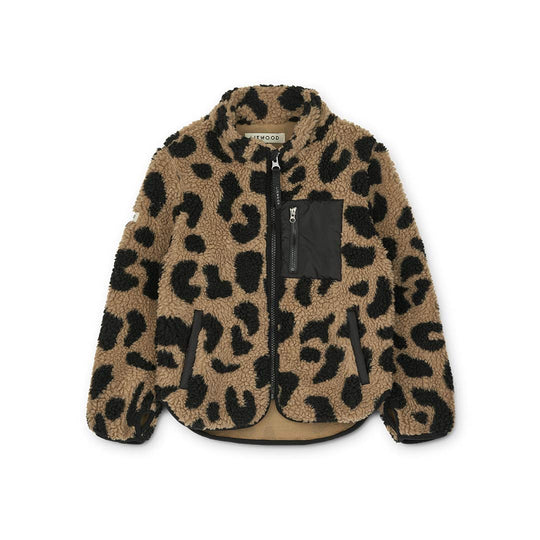Liewood Nolan Pile Jacket - Mega Leo / Oat Mix-Coats-Mega Leo / Oat Mix-104 | Natural Baby Shower