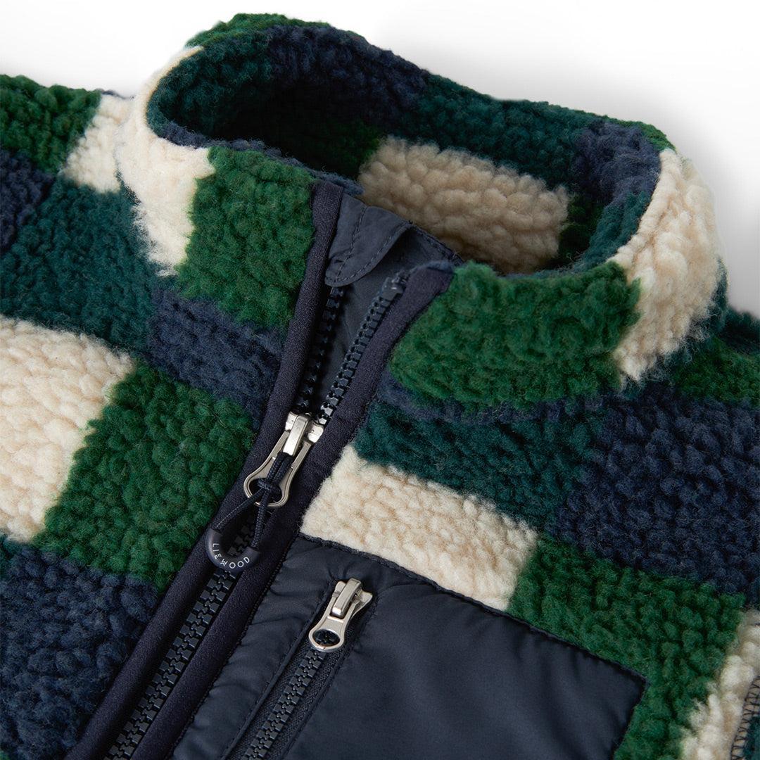 Liewood Nolan Pile Jacket - Mega Check / Bright Garden-Coats-80- | Natural Baby Shower