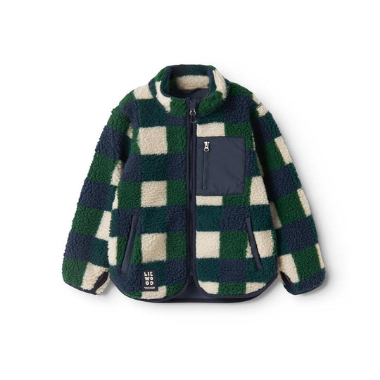 Liewood Nolan Pile Jacket - Mega Check / Bright Garden-Coats-80- | Natural Baby Shower