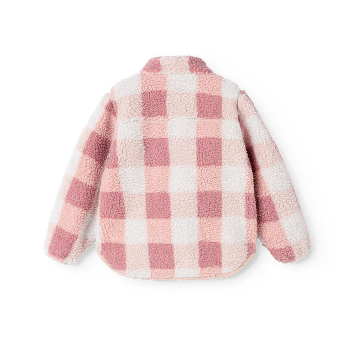 Liewood Nolan Pile Jacket - Mega Check / Rose Blush-Coats-80- | Natural Baby Shower