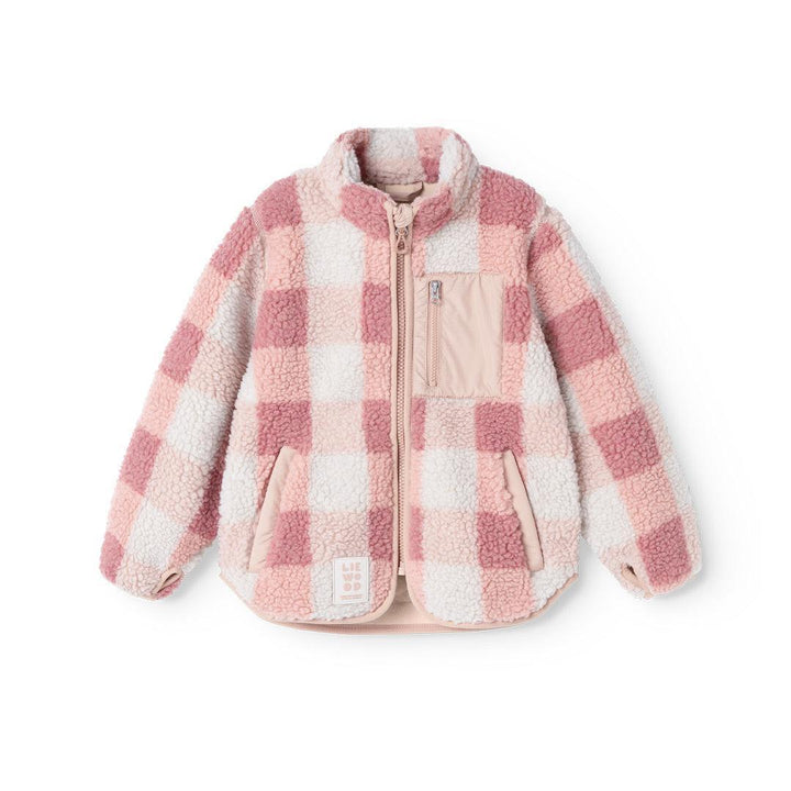 Liewood Nolan Pile Jacket - Mega Check / Rose Blush-Coats-80- | Natural Baby Shower