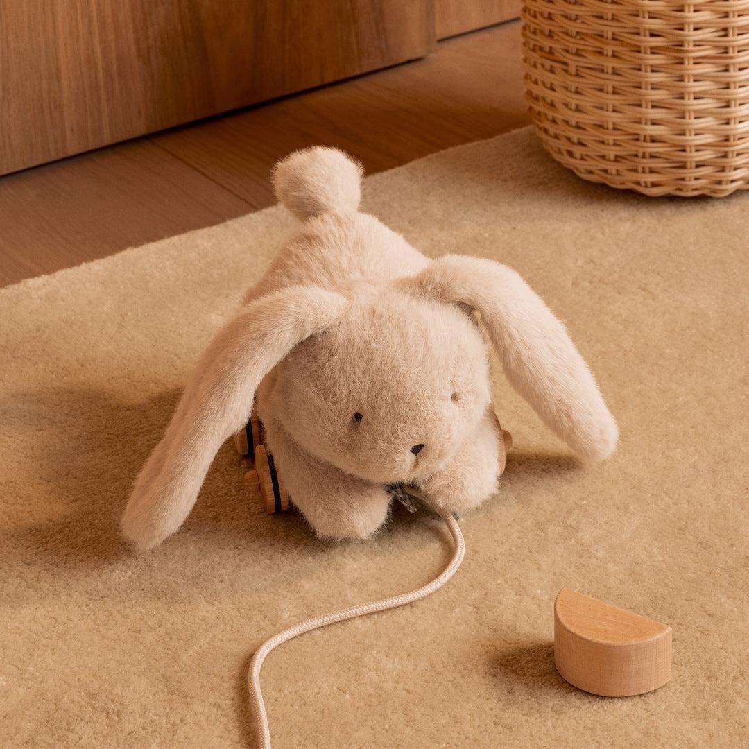 Liewood Pera Rabbit Pull Along Toy - Mist-Pull-Alongs-Mist-One size | Natural Baby Shower