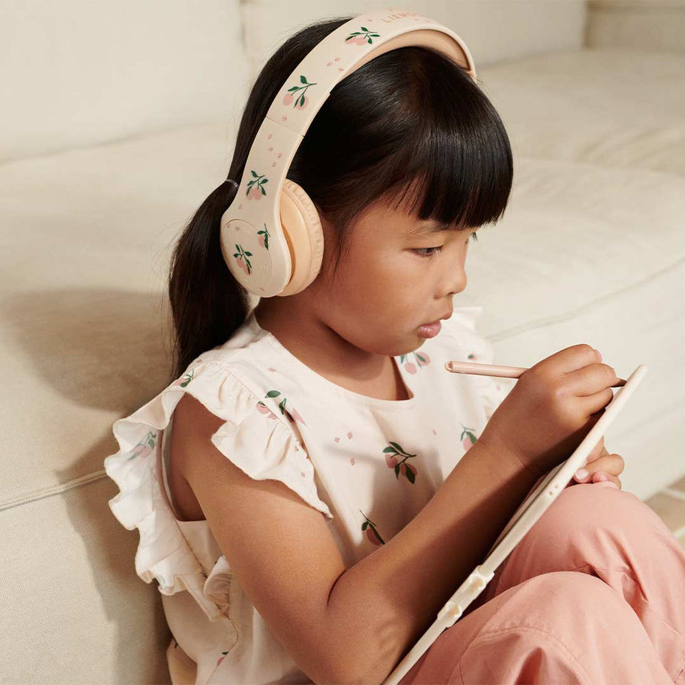 Liewood Quinn Wireless Headphones - Peach / Sea Shell-Audio Player Accessories-Peach / Sea Shell-One size | Natural Baby Shower