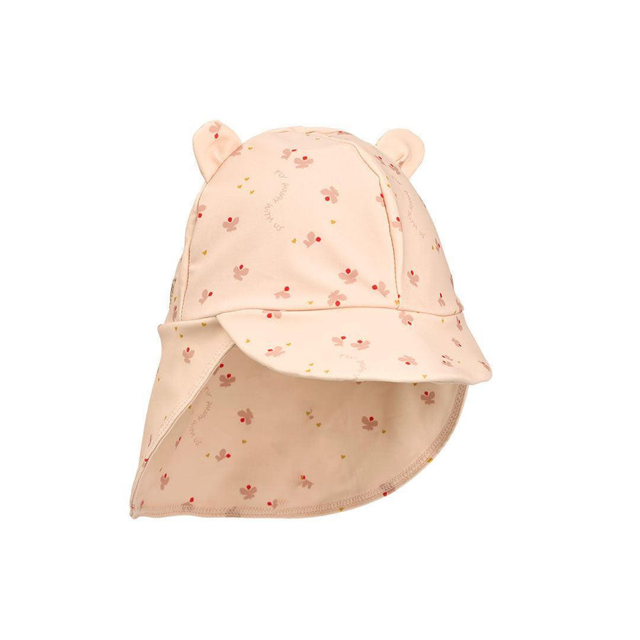 Liewood Senia Sun Hat With Ears - Mini Butterfly / Apple Blossom-Hats-Mini Butterfly / Apple Blossom-0-3m | Natural Baby Shower