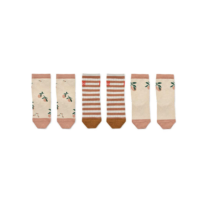 Liewood Silas Socks - 3 Pack - Peach Sea Shell Mix-Socks-Peach Sea Shell Mix-17/18 | Natural Baby Shower