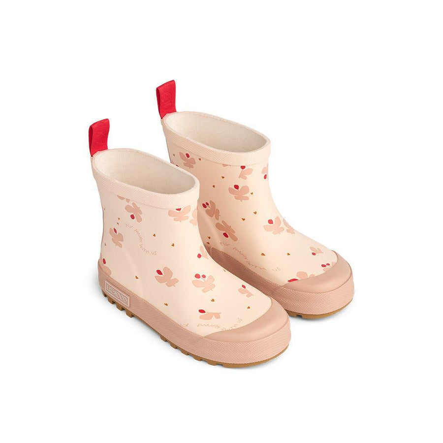 Liewood Tekla Printed Rainboot - Mini Butterfly / Apple Blossom-Wellies-Mini Butterfly / Apple Blossom-22 | Natural Baby Shower