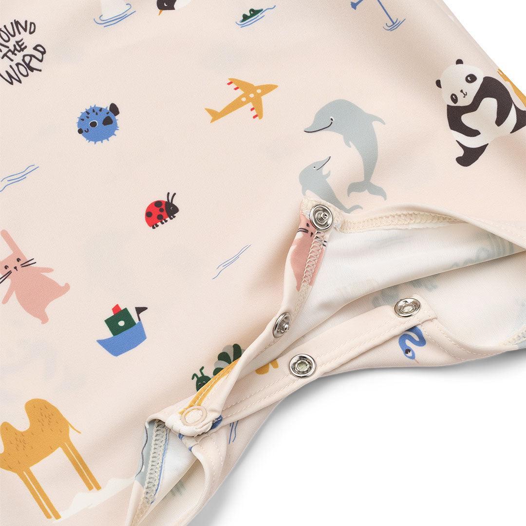 Liewood Thor Baby Swim Jumpsuit - Around The World / Sandy-Swimsuits-Around The World / Sandy-56 | Natural Baby Shower