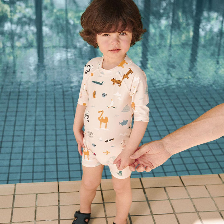 Liewood Thor Baby Swim Jumpsuit - Around The World / Sandy-Swimsuits-Around The World / Sandy-56 | Natural Baby Shower