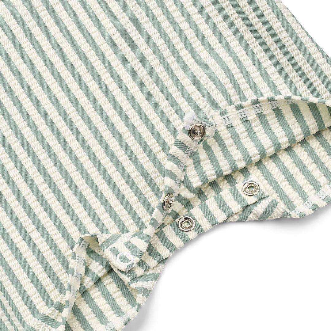 Liewood Thor Seersucker Baby Swim Jumpsuit - Peppermint / Sandy-Swimsuits-Peppermint / Sandy-56 | Natural Baby Shower