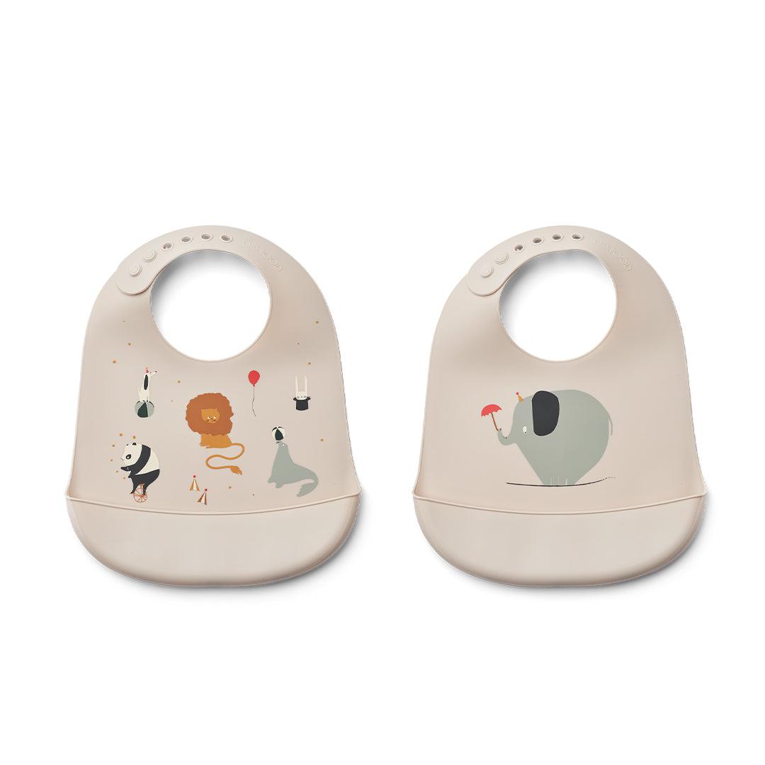 Liewood Tilda Printed Bib 2-Pack - Circus / Sandy-Bibs-Circus / Sandy-One size | Natural Baby Shower