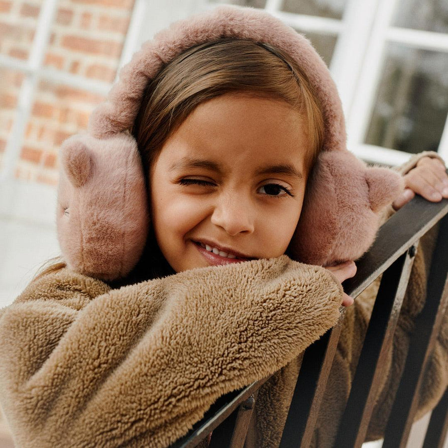 Liewood Timothy Plush Cat Ear Warmers - Pale Tuscany-Earmuffs-Pale Tuscany-One size | Natural Baby Shower