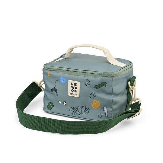 Liewood Toby Medium Thermal Bag - Play / Dusty Peppermint-Lunch Bags-Play / Dusty Peppermint- | Natural Baby Shower