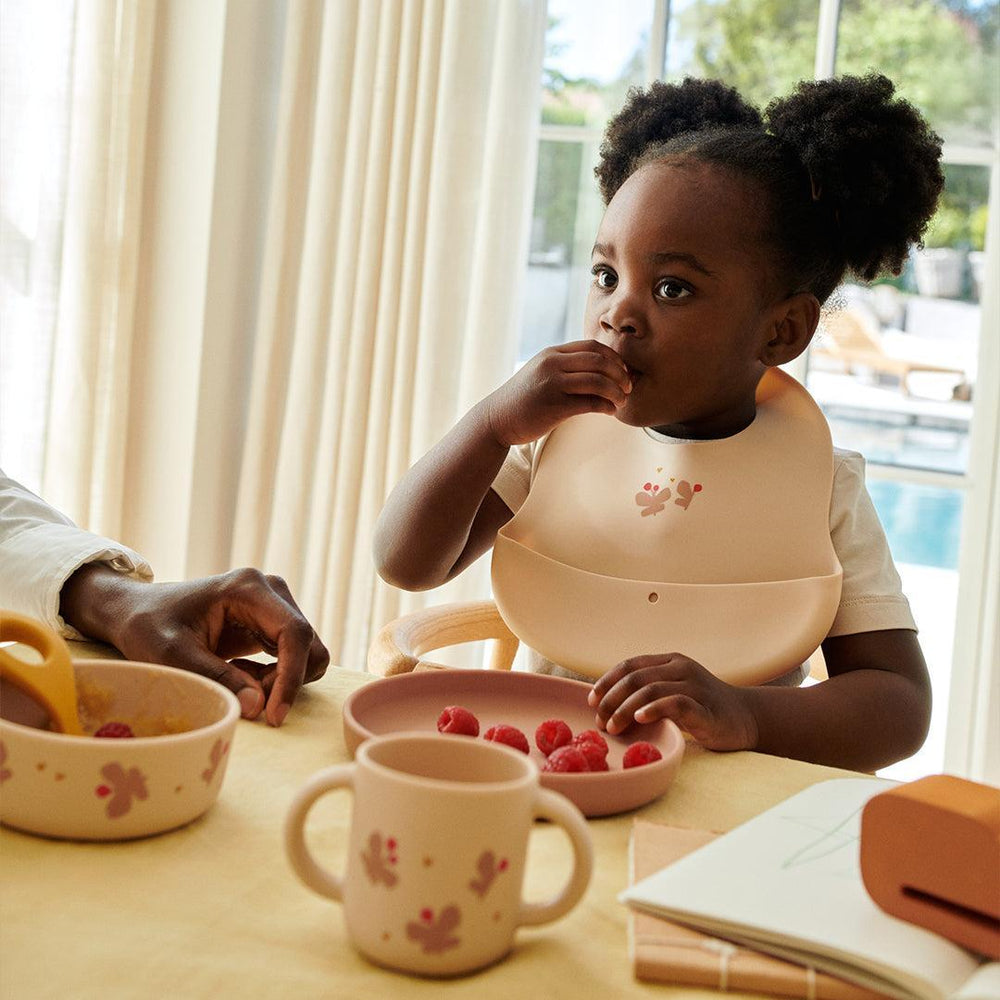 Liewood Vivi Printed Tableware Set - Butterfly / Apple Blossom-Feeding Sets-Butterfly / Apple Blossom- | Natural Baby Shower