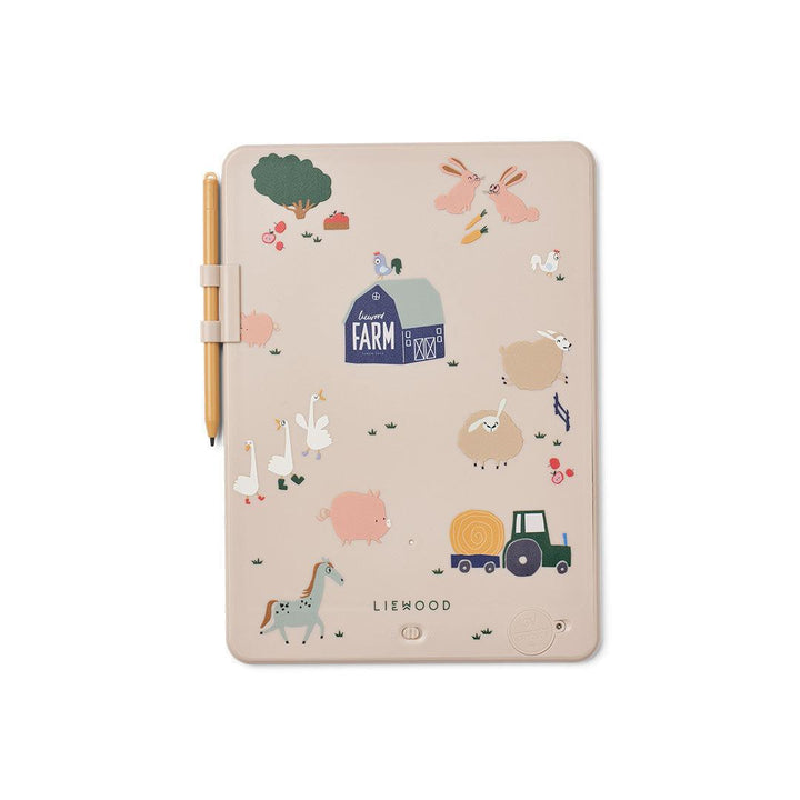 Liewood Zora Magic Drawing Board 10 Inches - Farmlife / Sandy-Arts + Crafts- | Natural Baby Shower