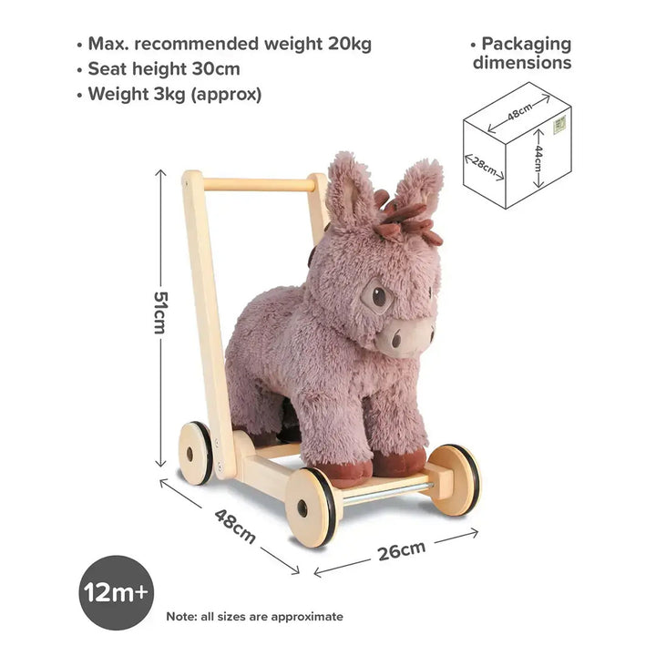 Little Bird Told Me - Push-Along - Donkey - Norbert-Push-Alongs-Norbert-12m+ | Natural Baby Shower