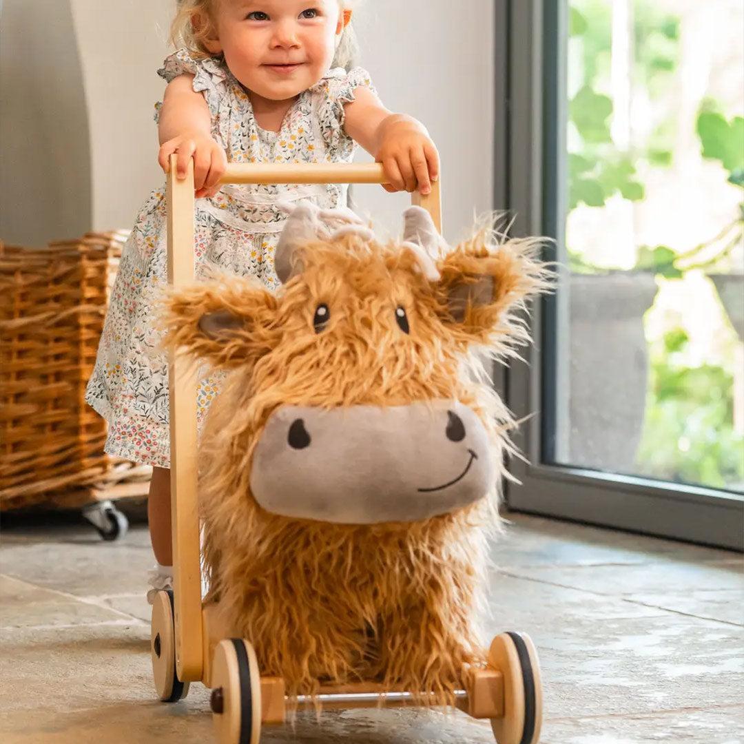 Little Bird Told Me - Push-Along - Highland Cow - Hubert-Push-Alongs-Hubert-12m+ | Natural Baby Shower