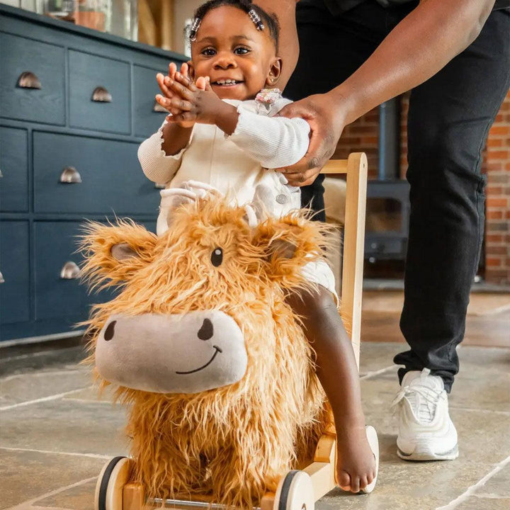 Little Bird Told Me - Push-Along - Highland Cow - Hubert-Push-Alongs-Hubert-12m+ | Natural Baby Shower