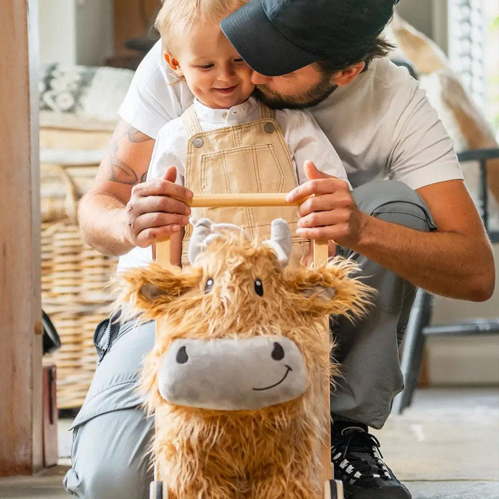 Little Bird Told Me - Push-Along - Highland Cow - Hubert-Push-Alongs-Hubert-12m+ | Natural Baby Shower