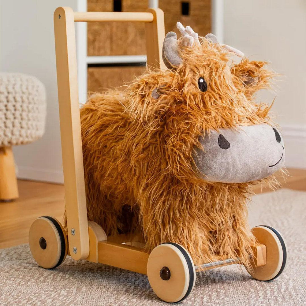 Little Bird Told Me - Push-Along - Highland Cow - Hubert-Push-Alongs-Hubert-12m+ | Natural Baby Shower