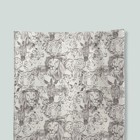 The Little Bumble Co. Anti Roll Mat - Safari Animal Faces-Changing Mats-Safari Animal Faces- | Natural Baby Shower