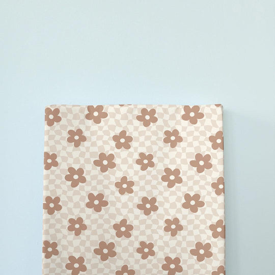 The Little Bumble Co. Anti Roll Mat - Wavy Check Floral-Changing Mats-Wavy Check Floral- | Natural Baby Shower