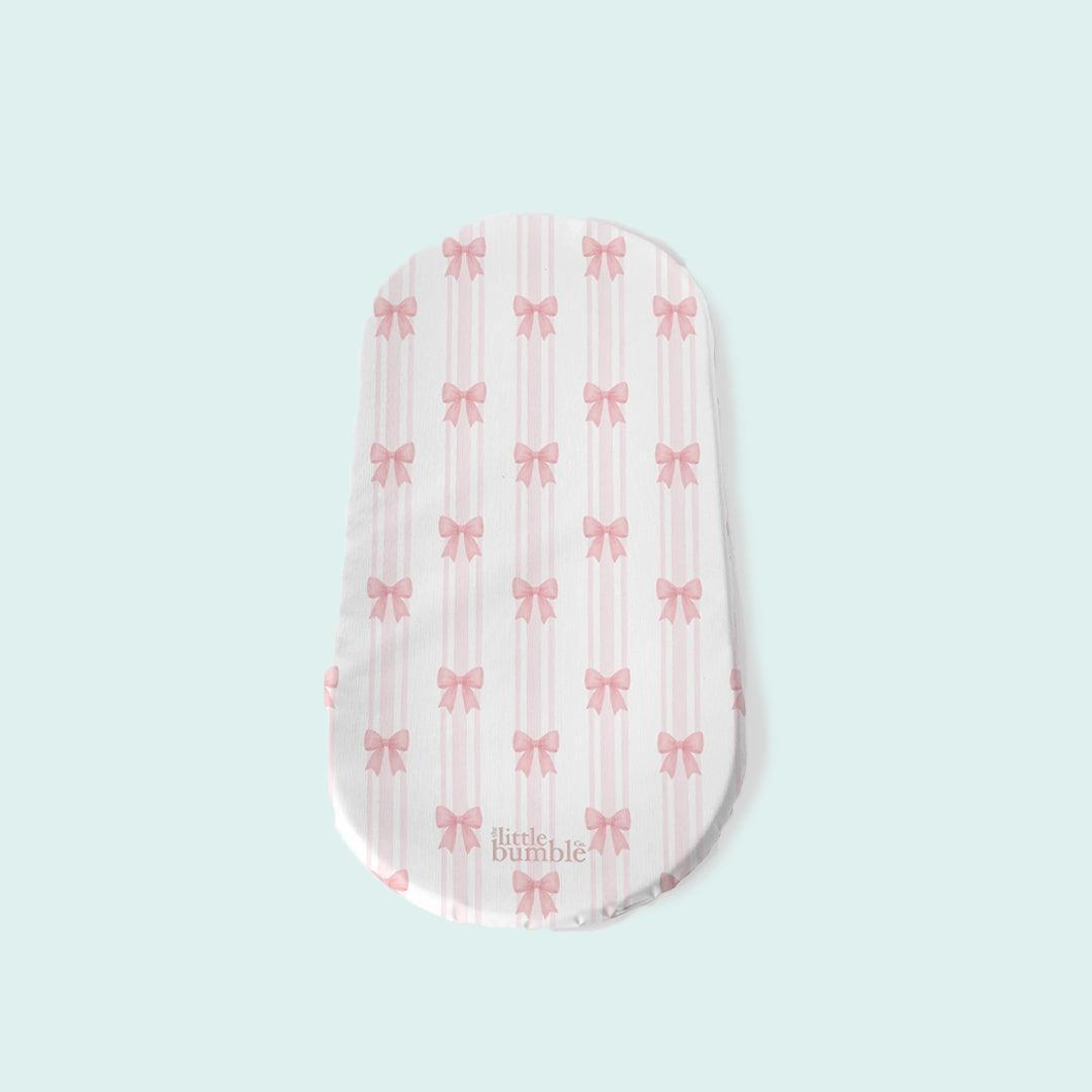 The Little Bumble Co. Changing Basket Mat Liner - Pink Bows-Changing Mat Liners-Pink Bows-one size | Natural Baby Shower