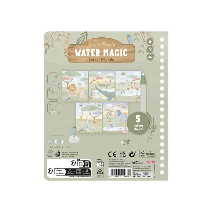 Little Dutch Watermagic Book - Safari Jim-Arts + Crafts- | Natural Baby Shower