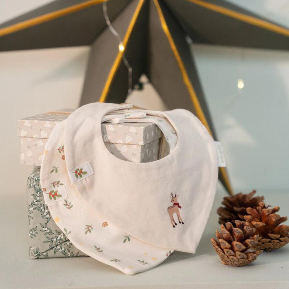 Little Dutch 2 Pack Bandana Bib - Little Christmas-Bibs-Little Christmas- | Natural Baby Shower