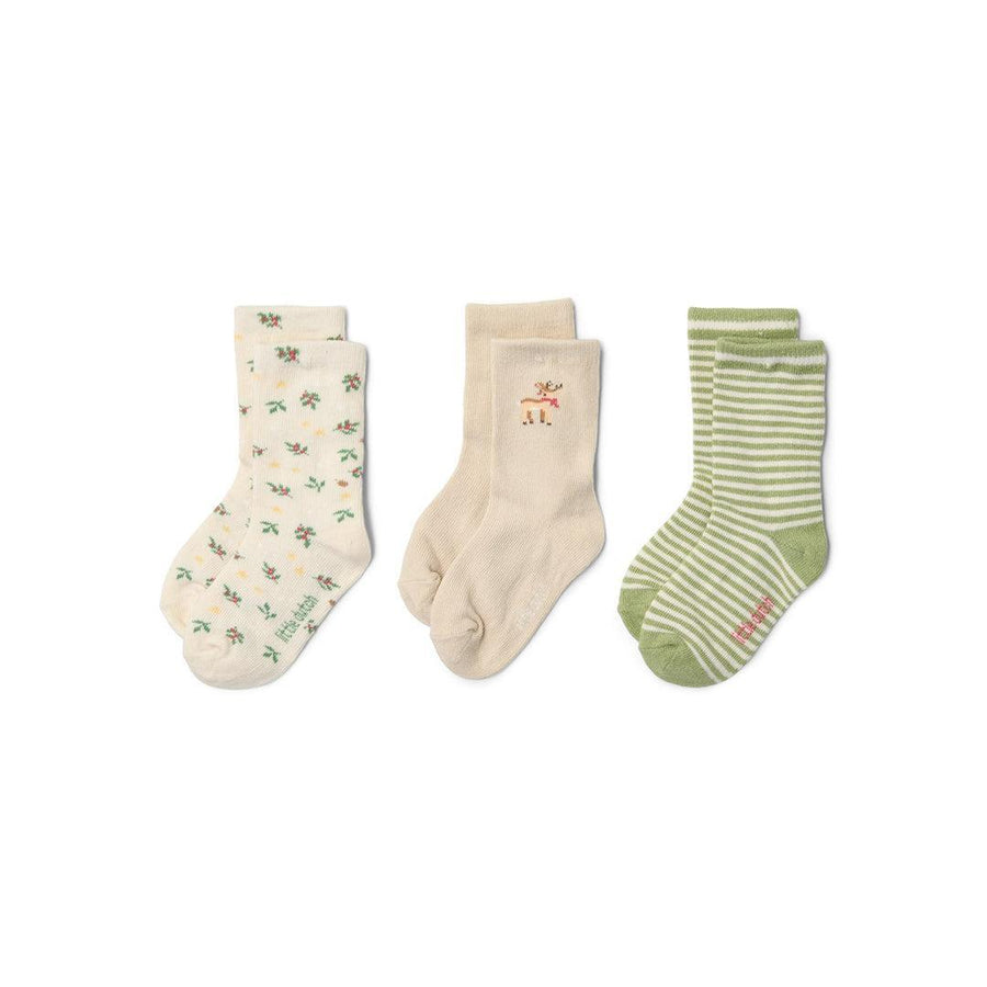 Little Dutch 3 Pack Socks - Little Christmas-Socks-Little Christmas-15/17 | Natural Baby Shower
