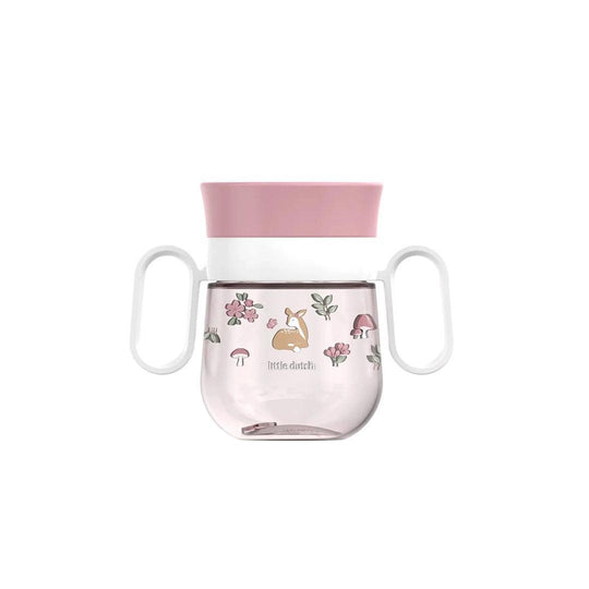 Little Dutch 360 Trainer Cup Mepal Mio - Pink-Sippy Cups-Pink- | Natural Baby Shower