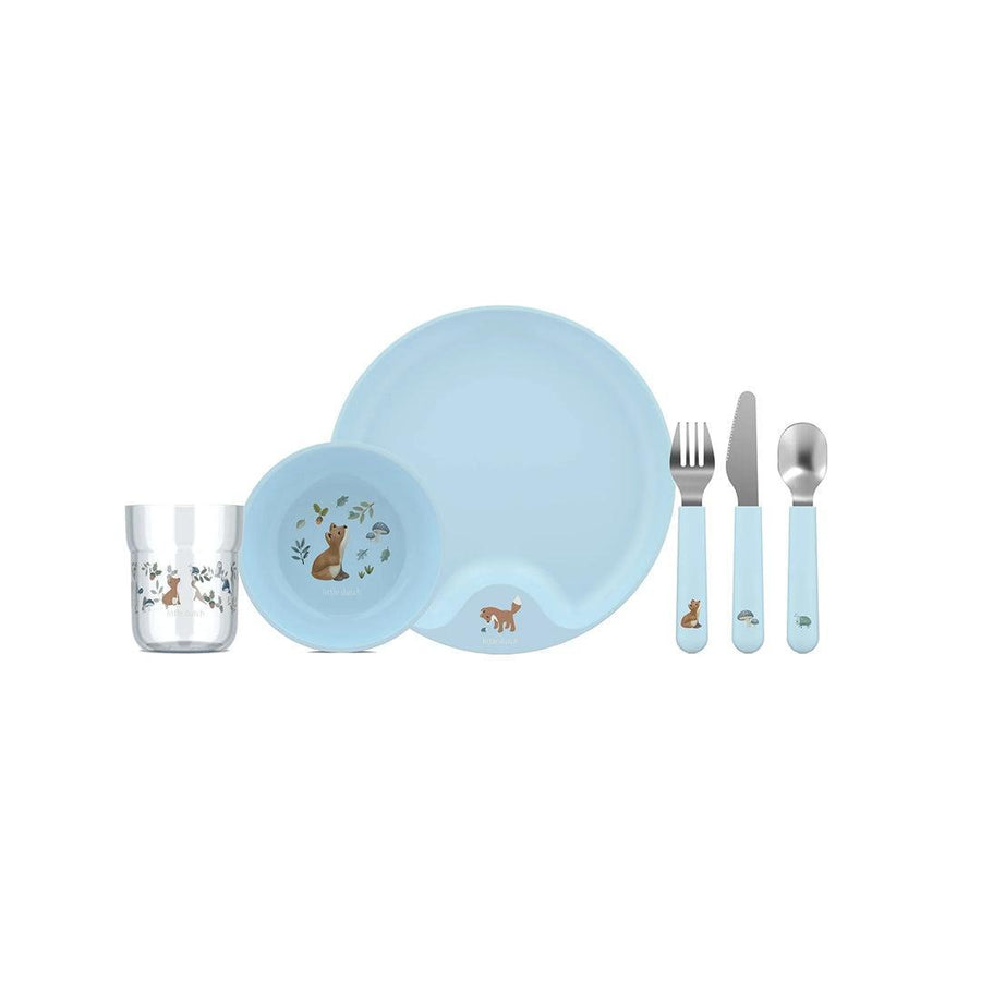 Little Dutch Set Childrens Dinnerware Mepal Mio 6pcs - Blue-Feeding Sets-Blue- | Natural Baby Shower