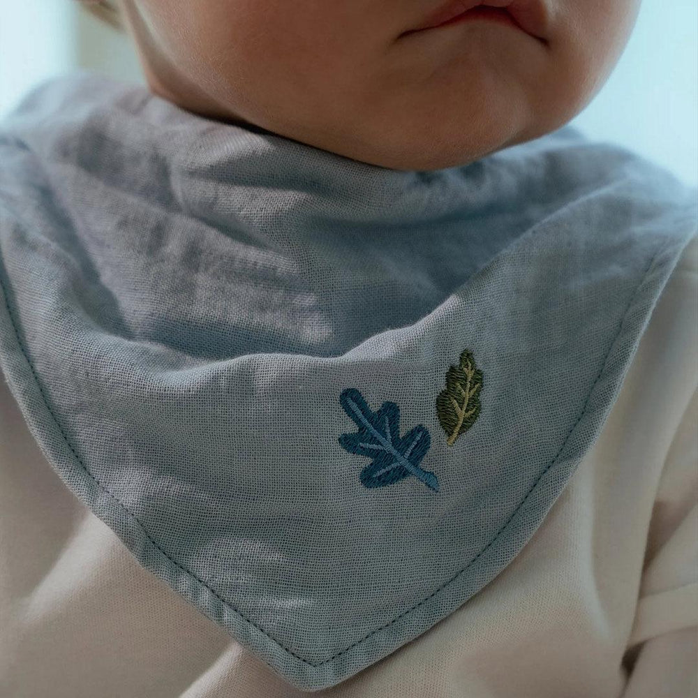 Little Dutch Bandana Bib Set of 2 - Pure Denim Blue-Bibs-Pure Denim Blue-One Size | Natural Baby Shower