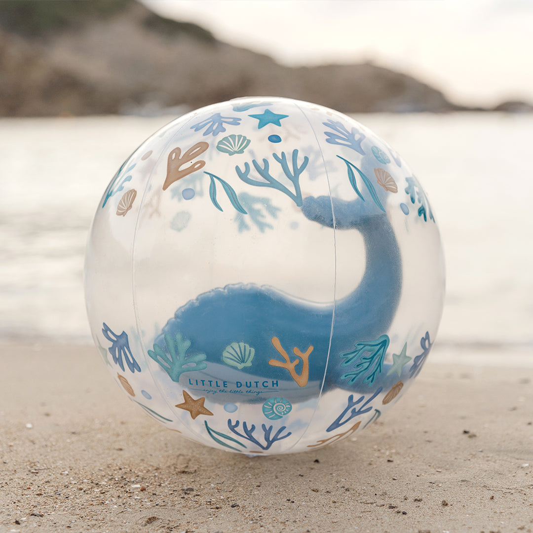 Little Dutch 3D Beach Ball - Blue - Ocean Dreams