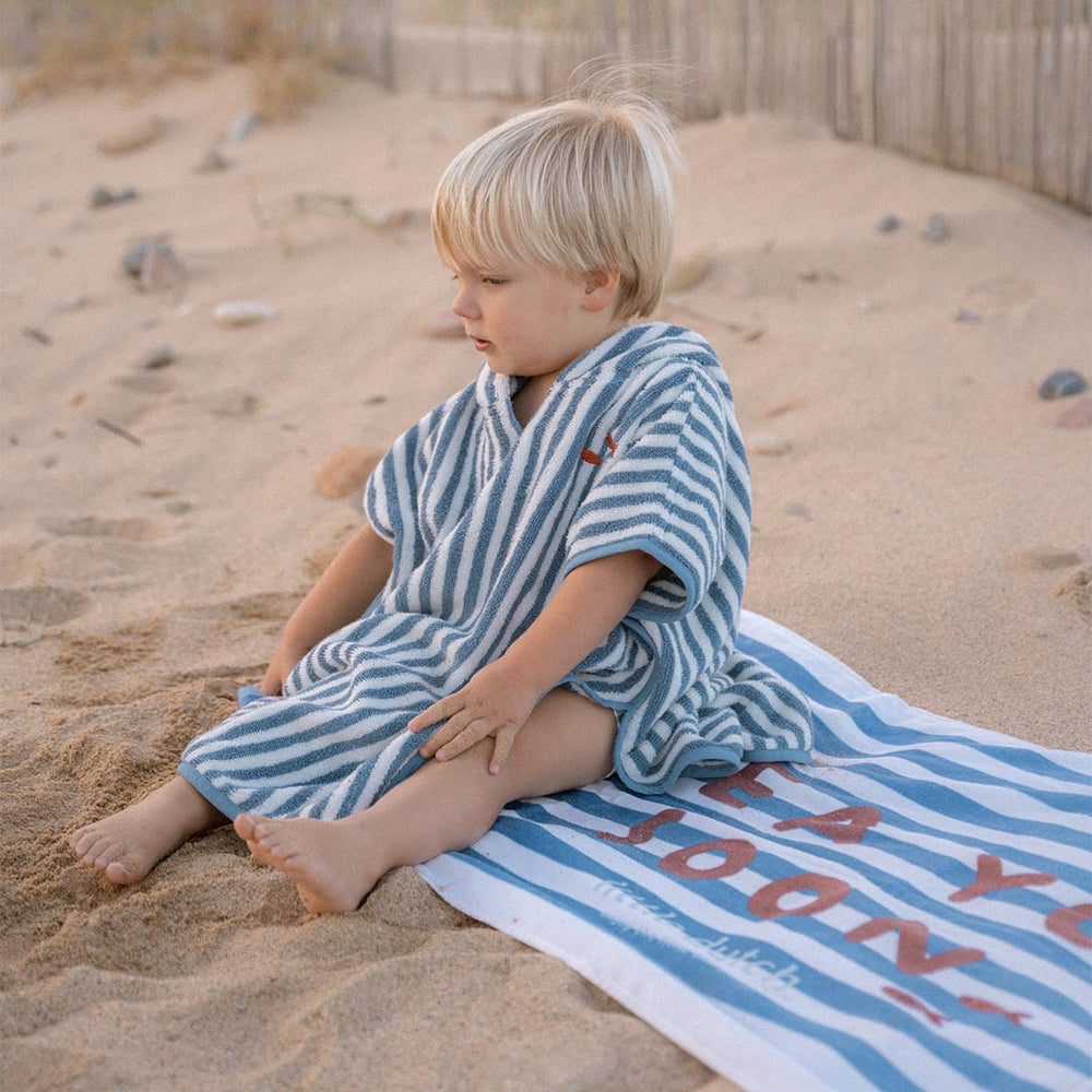 Little Dutch Beach Poncho - Ocean Sea Life Ocean Blue-Ponchos-Ocean Sea Life Ocean Blue-One Size | Natural Baby Shower