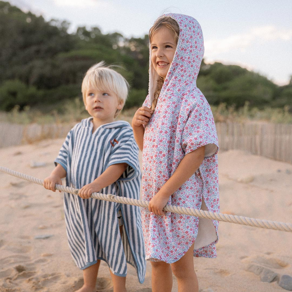 Little Dutch Beach Poncho - Sunny Flowers Multicolour-Ponchos-Sunny Flowers Multicolour-One Size | Natural Baby Shower